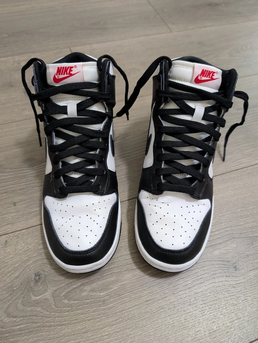 Nike Dunk High-Top Retro Panda Black White Sneakers Women's Size 7• DD1869-103🐼